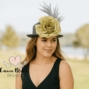 canotier sombrero azul